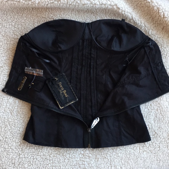 SARA BOO Black Corset Top - Picture 3 of 3